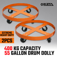 IKETA 2PCS 55 Gallon Drum Dolly 400KG Heavy Duty Stand Swivel Caster Wheels 