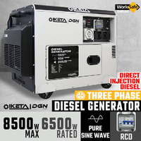Diesel Generator 8500W Max Sine Wave Electric Key Start Camping Portable Power