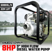 3" Diesel High Flow Water Pump 8HP Transfer Irrigation Farm Fire Fighting Garden