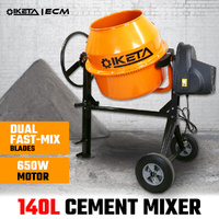 140L Cement Concrete Mixer Electric 650W Portable Construction Sand Gravel
