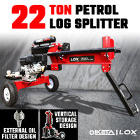 22 Ton Hydraulic Log Splitter Petrol Engine Fire Wood Axe Cutter Split Timber