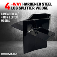 4-Way Log Splitter Cross Wedge Head Attachment For 40Ton 50Ton Wood Splitting
