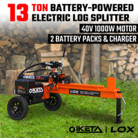 13Ton Electric Log Splitter Battery Powered 13T Hydraulic Firewood Cutter Timber