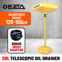 IKETA Oil Drainer 20L Telescopic Engine Waste Collection Stand Workshop Auto Tool