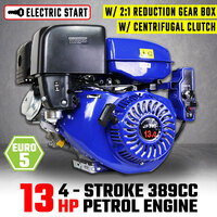 13HP OHV Petrol Engine 2:1 Reduction Gear Box Centrifugal Clutch Electric Start