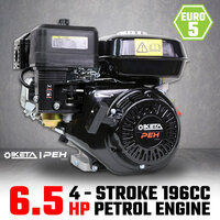 6.5HP OHV Petrol Engine Stationary Motor Recoil Start Horizontal Shaft