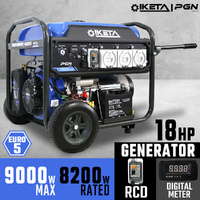 Petrol Generator 9000W Max Electric Start Work Site 18HP Portable Power RCD