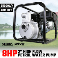2" Petrol High Flow Water Pump 8HP Transfer Irrigation Farm Fire Fighting Garden